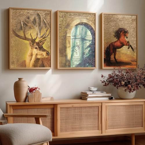 Image of Kotart Set of 3 Framed Painting for Wall Decoration Abstract Paintings Modern Art - Wall Painting for Living Room Bedroom - Paintings with Frame - Room Decor /Wall Decor - Set of 3 - D (Art 2, 13x17 inch)