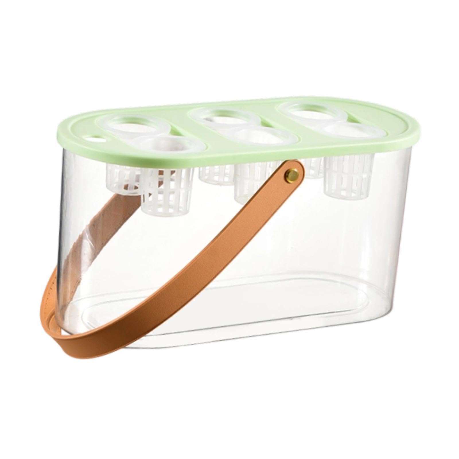 Hydroponic Grower Box 6 Holes Sturdy for Planting Plants and Fish Vegetables Green-image-36