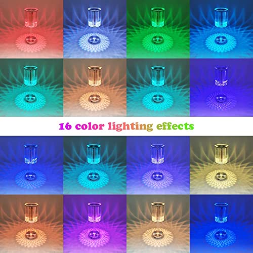 Image of (16 RGB Colors RGB Crystal Lamp With Remote Control, Touch Control, Light Beside Led Lamp Crystal Night Light For Bedroom Living Room Party Bar Wedding (USB Type-C)