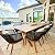 PURPLE LEAF 9 Pieces Patio Dining Set Wicker Outdoor Furniture Rectangular Table and Chairs Set for Garden Deck Teak-Finish Aluminum Frame Backyard Kitchen Set, Cushions and Pillows Included
