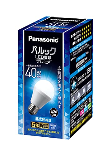 パナソニック パルック LED電球 【プレミア】 口金直径26mm 40W形相当 昼光色 シリカ電球同サイズ 断熱材施工器具対応 密閉型器具対応 屋外器具対応 LDA4DGSK4