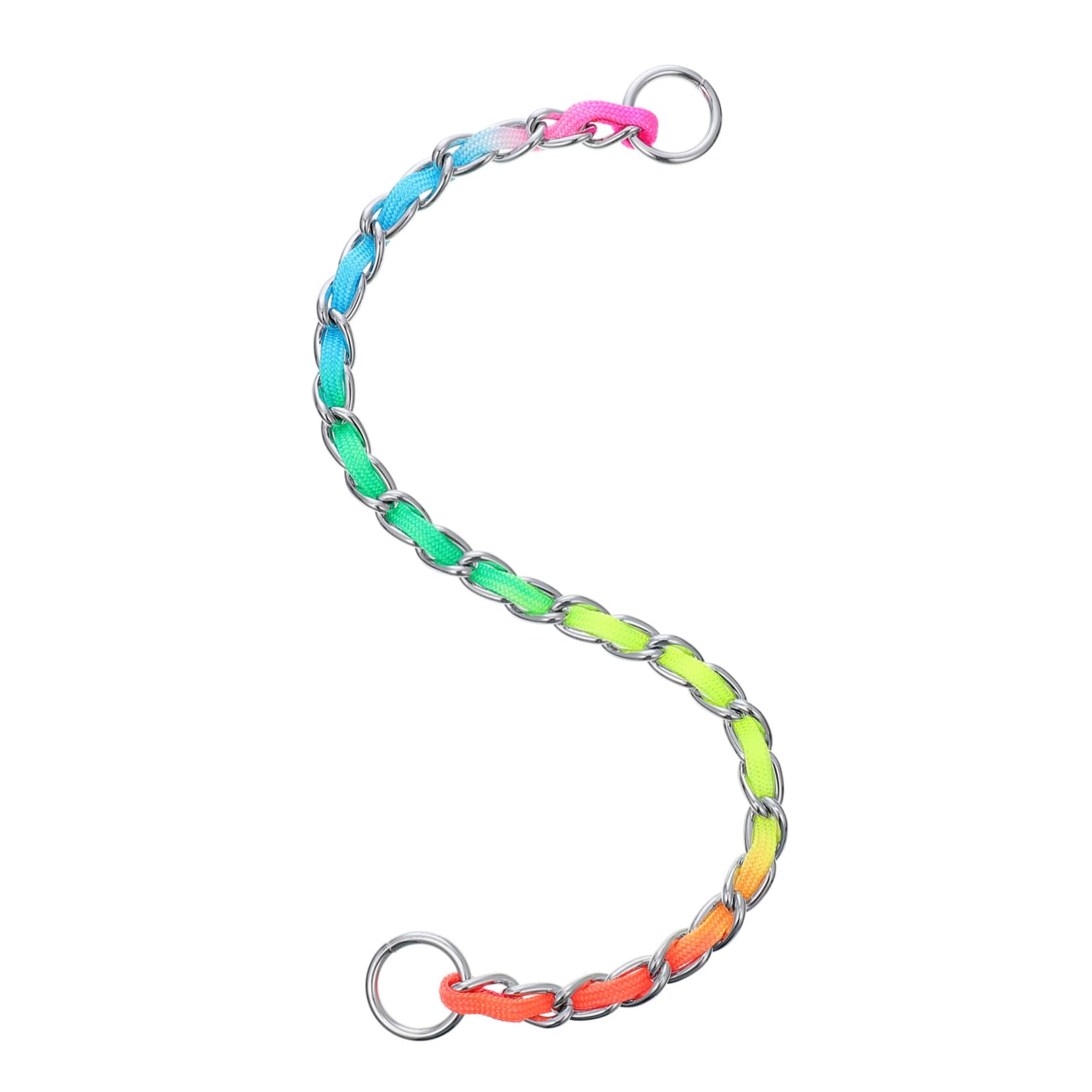 Abaodam 1Pc Rainbow Leash Chain Lightweight Comfortable Pet for Dogs for Obedience Daily Walking Durable Design