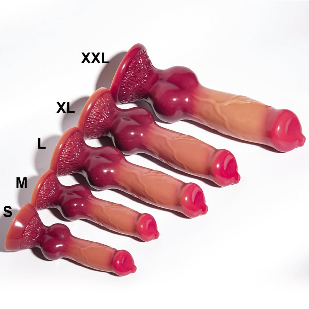 7.7inch Realistic Beginner Dildo, Alien Wolf Dildo Suction Silicone Small Anal Fantasy Toy for Beginners Women and Men Couples: S