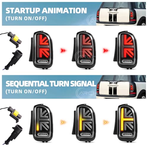 Image of Archaic Tail Lights Compatible with Mini Clubman R55 2007-2014