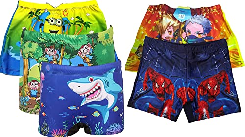 Image of Boys Swimming Kit with 1 Swimming Shorts, 1 Anti Fog Swimming Goggles, 1 Silicone Swimming Cap, 1 Nose Clip 2 Ear Plugs