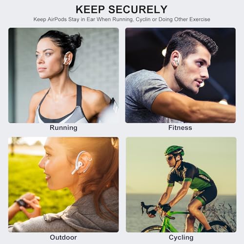 Icarerspace EAR HOOKS For Airpods Pro 2, Airpods Pro, Airpods 4, 3, 2 & 1, Upgraded Anti Slip Sports Clip Hooks thumb #2