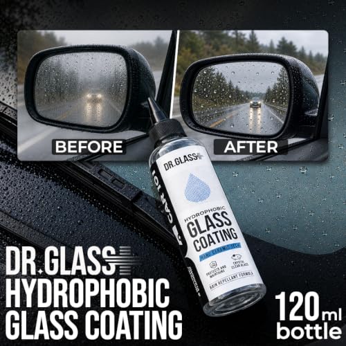 Image of CAR101 Dr Glass Hydrophobic Glass Coating | Water Repellent for Car Windshield & Windows | Provides Crystal Clear Visibility | Long Lasting Effect | Improves Vision in Heavy Rain | Ideal for Monsoon