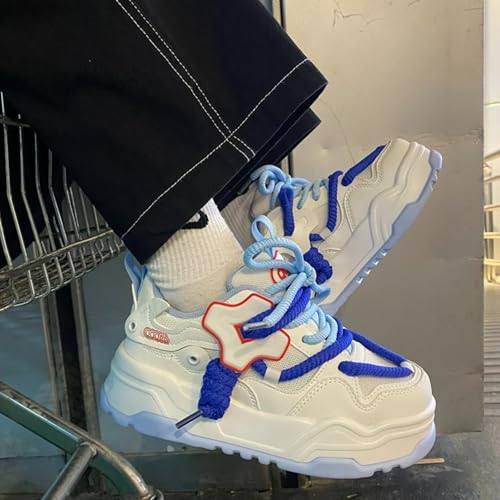 Men's Mesh Chunky Platform Sneakers 2-Inch Thick Sole Black Sneaker Breathable Fashion Casual Walking Sports Workout2