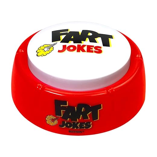 Talkie Toys Products Fart Jokes Button - 40 Funny Fart Jokes and Sounds - Hilarious Talking Toy for Fart Games, Office Humor, Funny Talking Button and More