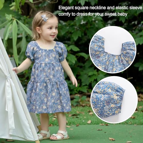Zanie Kids Easter Dresses for Girls Baby Girl Summer Dress Playwear Family Photo Outfits4