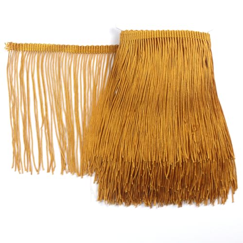 5 Yards Gold Fringe Trim Lace Tassel Chainette 15cm Wide Fringe Trim Ribbon for DIY Latin Dress Stage Clothes Accessories Lace Ribbon