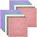 Syhood 12 Pieces Face Wash Cloth 12 x 12 in Makeup Remover Cloths Towel Coral Velvet Facial Microfiber Soft Fast Drying Facial Cleansing Towel for Face(Beige, Blue, Purple, Brown, Green, Pink)