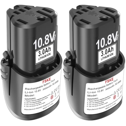 FSKE 3000mAh Replacement for Stihl 10.8V Battery 2Packs