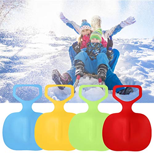 Snow Sled Board, Heavy Duty Plastic Skiing Boards Downhill Sled Snow Grass Sand Board Ski Pad Snowboard Luge for Kids Adults, Freeze-Proof & Wear-Resistant for Winter Outdoor Sports (Blue)