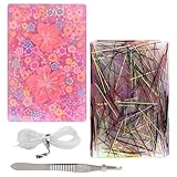 2 Pcs Picky Pad Skin Picking Fidget Toys mit Perlen und Pinzette Sensorisches Silikonspielzeug Hair Picking Fidget zum Lösen von Angstzuständen Stressabbau Fidget Pad für Reisen (G)