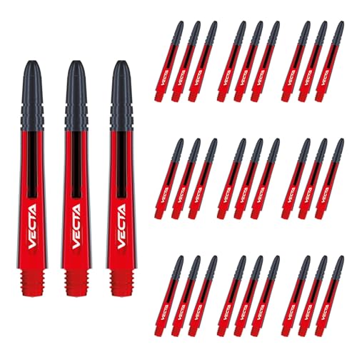 Cañas de dardos WINMAU Vecta de policarbonato rojo para evitar roturas durante la partida