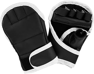 BESPORTBLE 1 Par De Acessórios De Boxe Luvas Portáteis De Couro Pu Principais Suprimentos De Boxe Luvas Pretas Luvas De Acessórios De Boxe De Pano Oxford Luvas Pretas Luvas Portáteis De Boxe