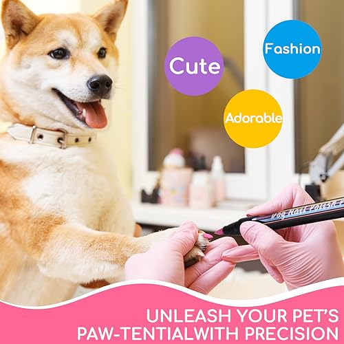 Image of OLINGYOU Dog Nail Polish, Dog Nail Polish Pens Quick Dry-6 Colors, Pet Nail Polish Set for Dogs, DIY Dogs Puppy Nails, Dog Safe Nail Polish Non Toxic, Odorless, Easy to Apply