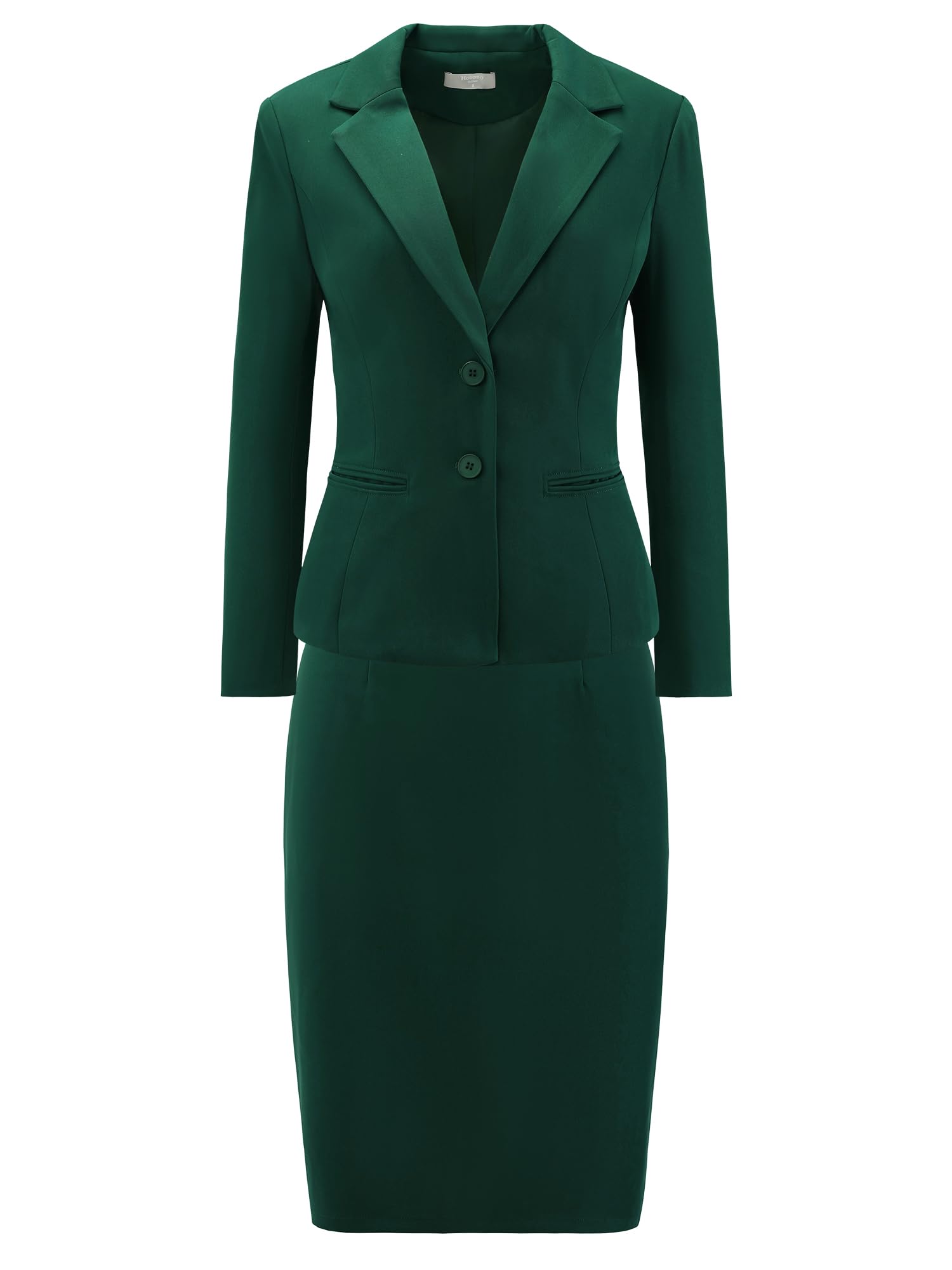 Womens 2 Piece Suit Skirt Set Business Formal Blazer and Pencil Skirt