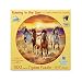 Running in The Sun 500 pc Round Jigsaw Puzzle