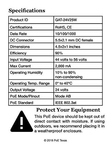 PoE Texas | 802.3at to 24-Volt Converter | Easily Mix and Match 802.3at and 24-Volt Devices