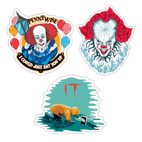 Image of Elektroplate IT Pennywise Creepy Clown Premium Dynamic Car Decal Set of 3