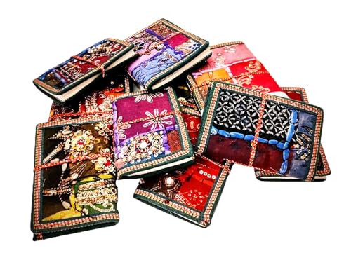 Rastogi Handicrafts Any One Assorted Sari Fabric Patchwork Bound Colourful Journal 6X4 Inches...