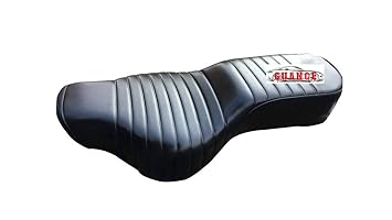 Guance PU Leather Seat Cover for Royal Enfield Standard 500 BS3 Model (Full Black)