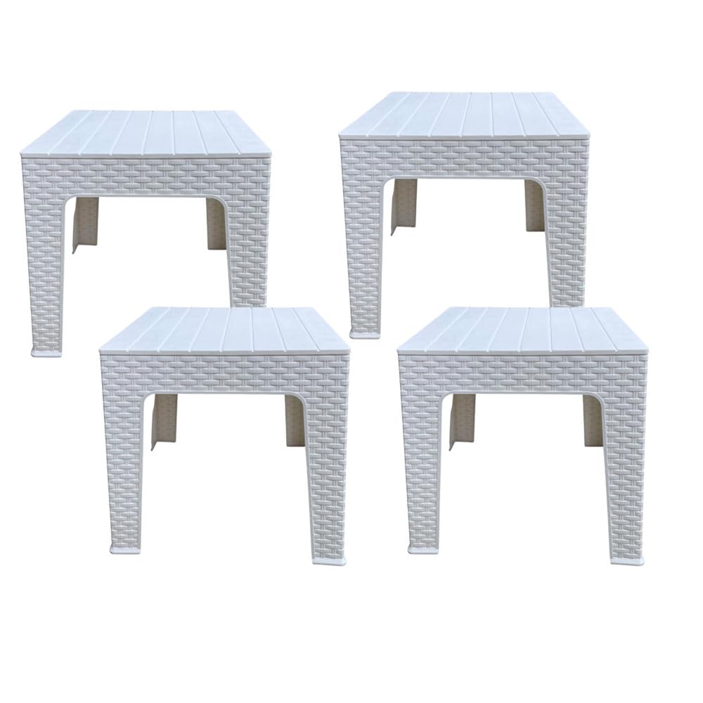 SkyGlamour Supreme Jazz Center Coffee Table for Living Room | Garden | Office | Indoor&Outdoor Use (Color: White; Pack of 4) (B0C9D7G5FM) Amazon Price History, Amazon Price Tracker