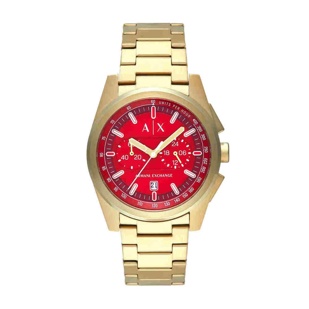 Armani Exchange Men's Gold 50M Chronograph Plated Bracelet Watch - W65491 Ax2863