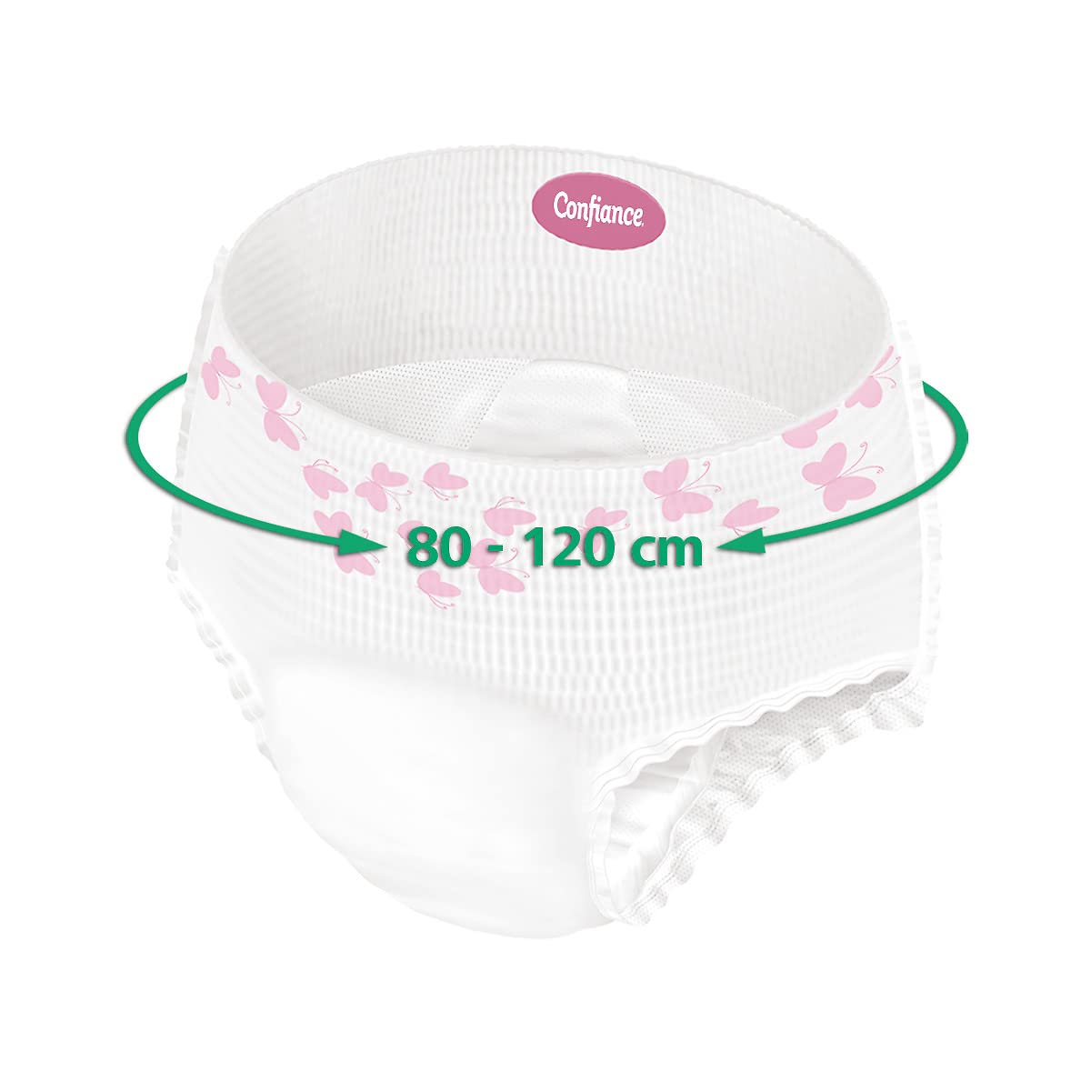 Confiance Lady - Culottes Absorbantes pour Femmes - Niveau d'Absorption = 5 gouttes (Fuites Urinaires Moyennes) - pH Neutre à la Peau - Taille M - 8x8 Unités