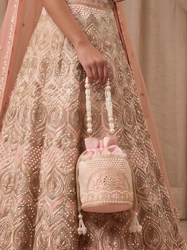 Image of Adiva Potli Handbags For Women | Potli Bags For Ladies For Wedding | Potli Bags For Women | Wedding Bags For Woman | Batwa Potlis Hand Bag | Designer Potli Bag For Ladies For Marriage