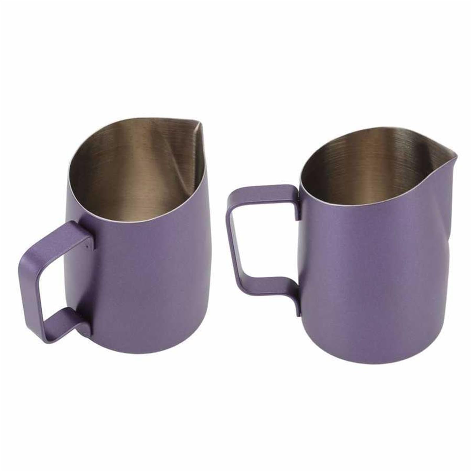 Jarra de espuma leche acero inoxidable, 2 uds., 450/600ML, jarra, taza café, boca inclinada, flores, herramienta Arte Latte Para Espumar(Green,600ml)