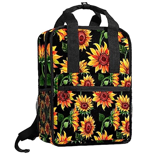 Sac à dos pour garçons à motif tournesols idéal pour l'école et sorties