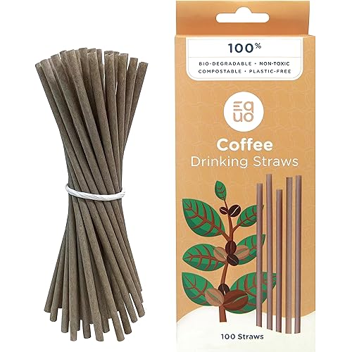 Pitillos de café biodegradables y compostables, pack de 100 miniatura 1