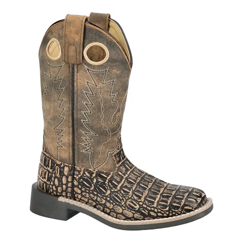 Smoky Mountain Western Boots Boys Gator Leather Black Brown 3401Y4