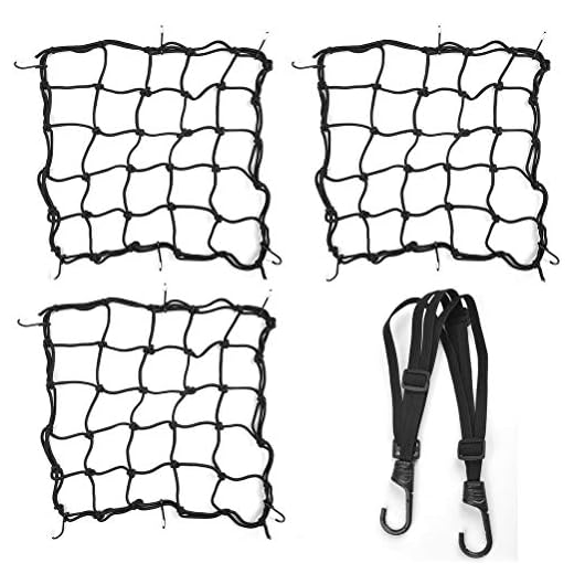 OFNMY 3 Elásticos Arañas Redes + 1 Cordón Elástico con Ganchos para Moto