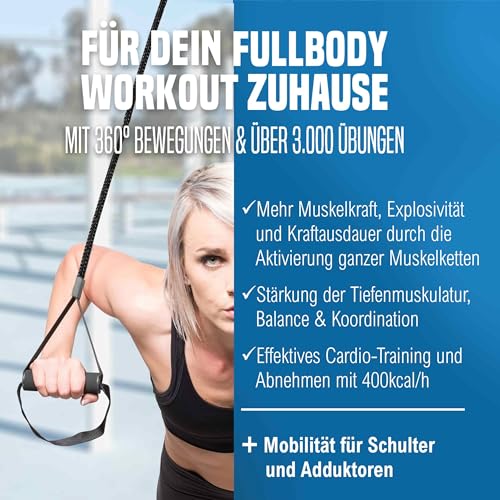 Sling-Trainer Sportastisch Schlingentrainer Set mit Umlenkrolle
