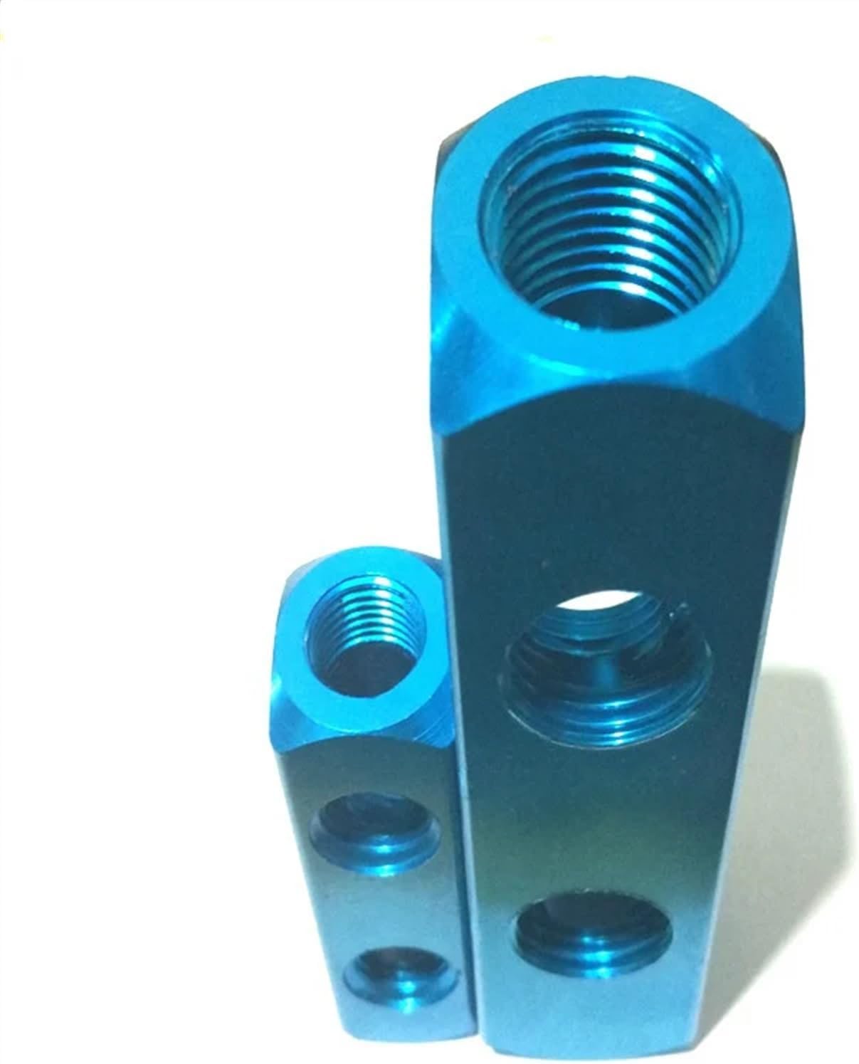 Pneumatic Components1/4" PT Thread Port 2 3 4 5 6 7 8 9 Way Pneumatic Quick Connector Air Hose Aluminum Manifold Block Splitter(3 Way 6 Port)