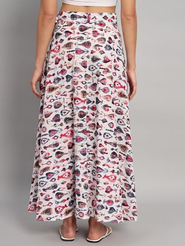 Image of Ravaiyaa - Attitude is everything Cotton Hand Block Floral Printed Wrap Around Women's Free Size Skirt Rapron