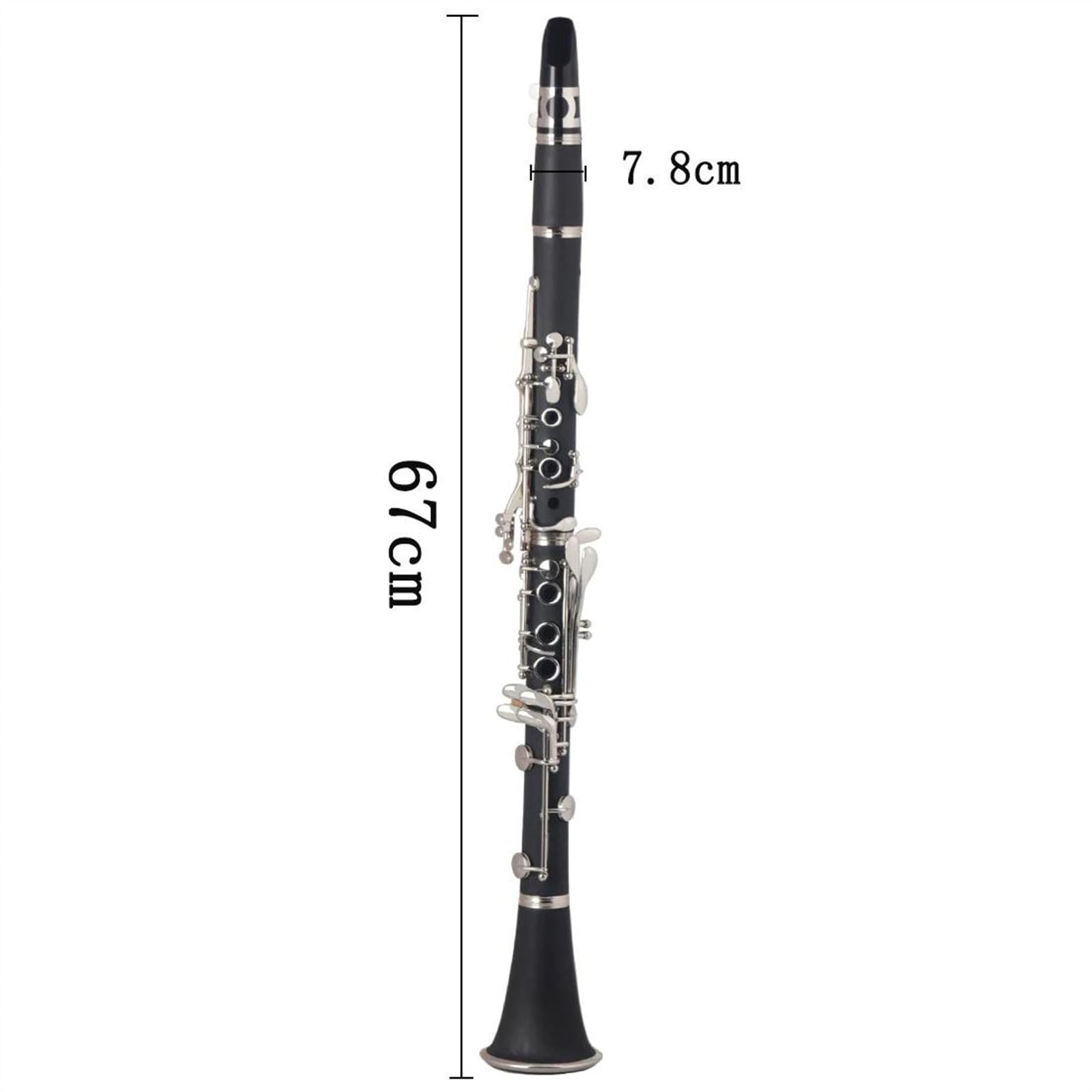 Clarinetto Piatto Nero 17 Tasti B Corpo In Resina ABS Chiavi Placcate In Nichel Clarinetto Con Custodia E Accessorio Clarinetto Set