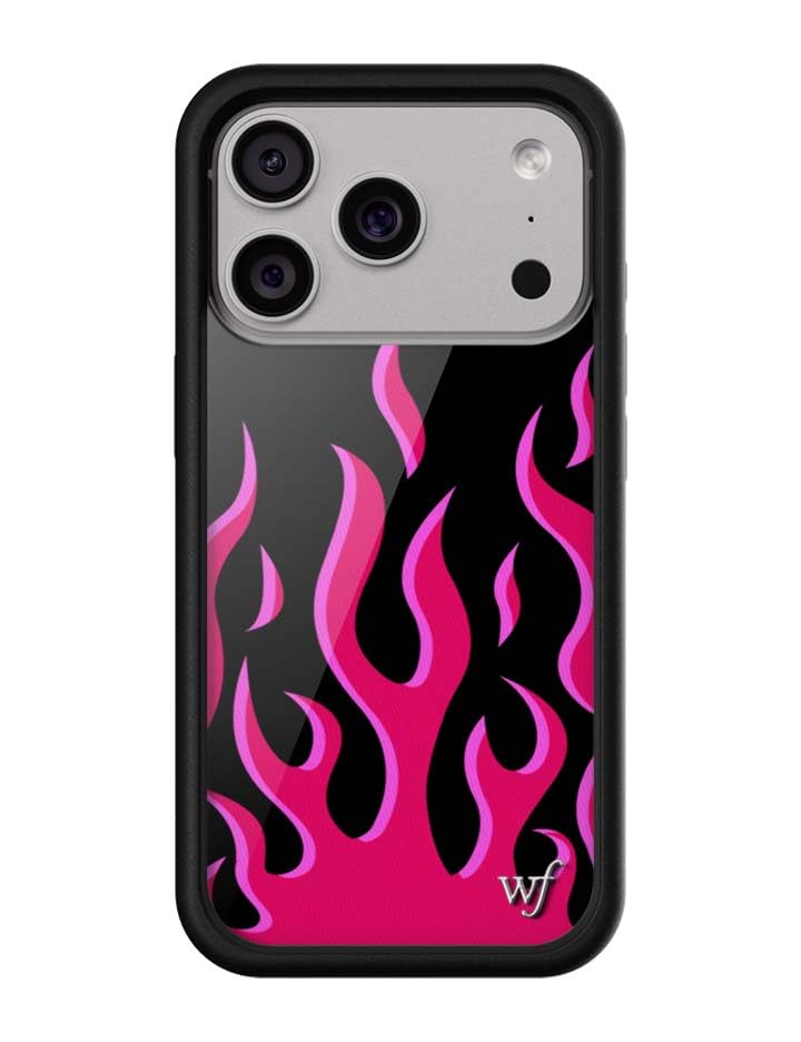 Image of Wildflower Cases - iPhone 17 Pro Compatible - Flames Black and Red