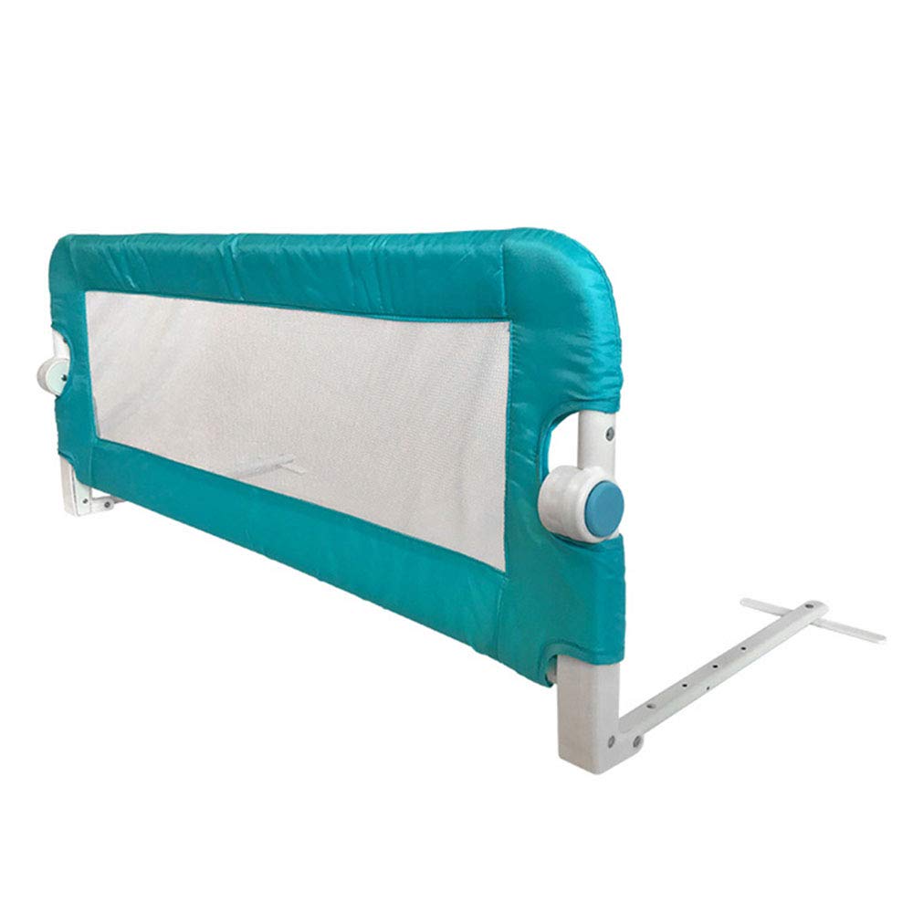 Barandilla de Cama, barandilla de Cama, barandilla de Cama anticaídas, Malla Transpirable abatible hacia Abajo, Azul, 102 cm