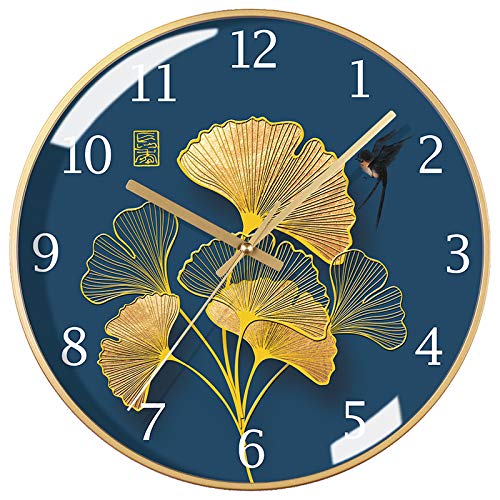 Horloge murale d'extérieur 16 pouces grande pendule de jardin étanche et silencieuse