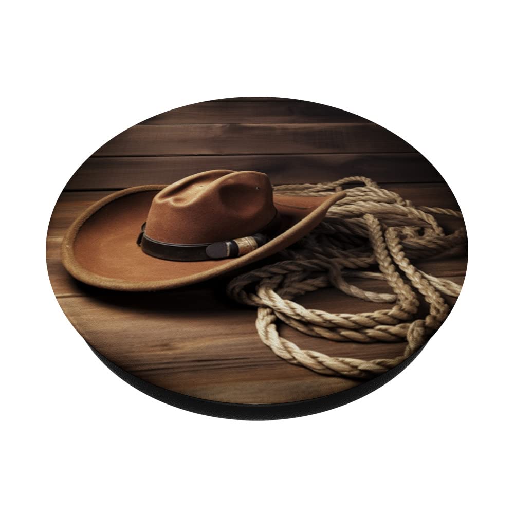 PopSocket PopGrip Adhésif Thème Cowboy – Design Chapeau De Cowboy, Sud Sauvage – Pour Coque De Téléphone - 3