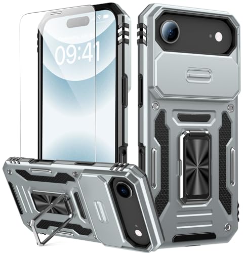 Coque iPhone XX Air antichoc de qualité militaire avec anneau rotatif et béquille support