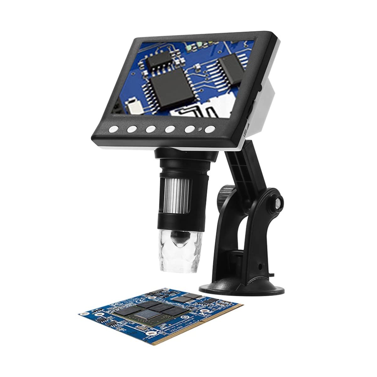 asdchZen Microscope Slides 1000X Electronic 4.3 Inch Display Digital Microscope With 8 Led Magnifier Microscope Parts