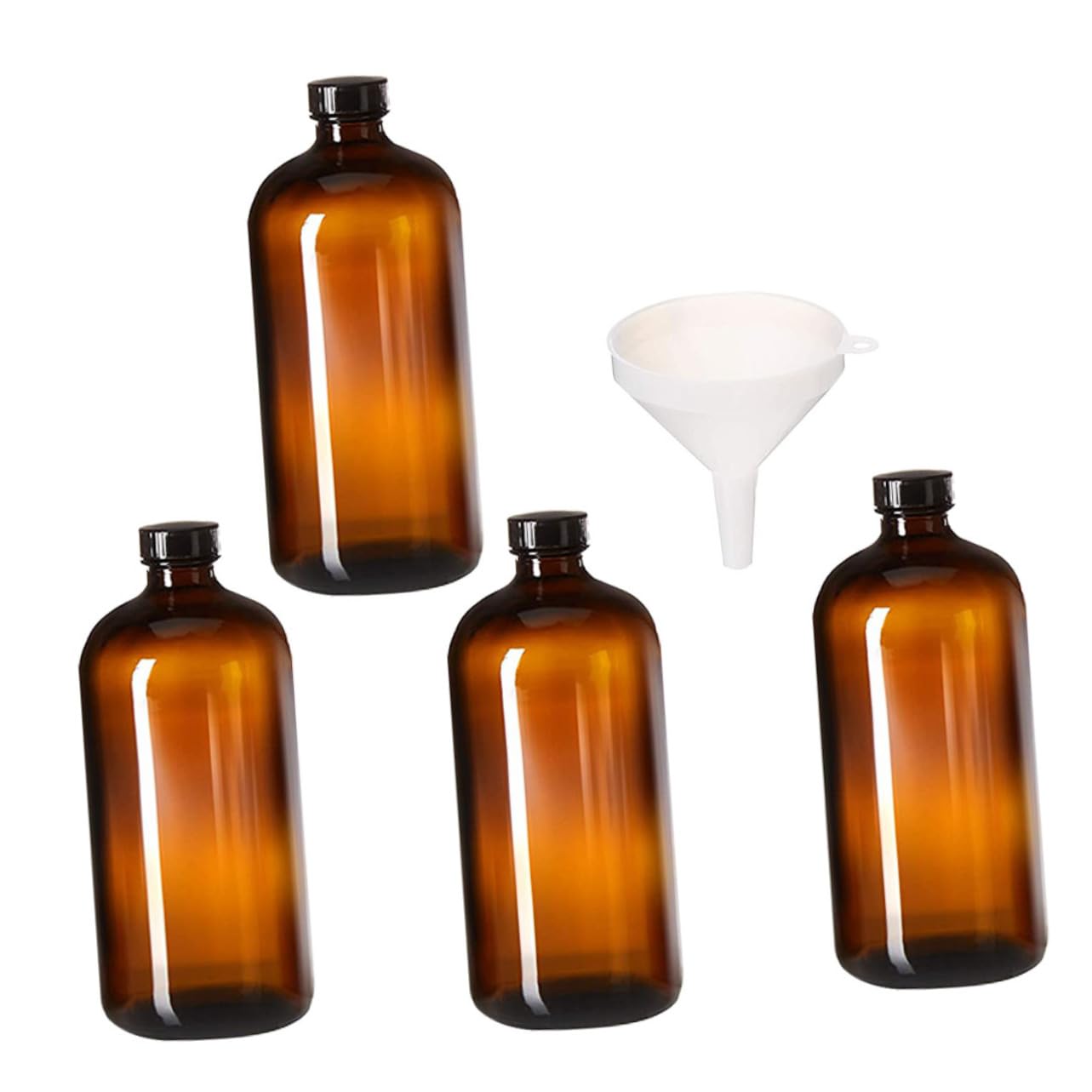 CIYODO 4pcs Light-proof Glass Bottle Small Mouth Bottles for Hospital Random Color