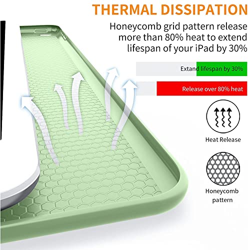 Image of DuraSafe Cases for Old Model iPad 3rd Gen 9.7 inch 2012 Silicone Case A1416 A1430 A1403 MC705HN /A MD328HN /A MD333HN /A MD336HN /A MC706HN /A MD329HN /A MD334HN /A MD337HN /A MD363HN /A MD419HN /A Tea Green