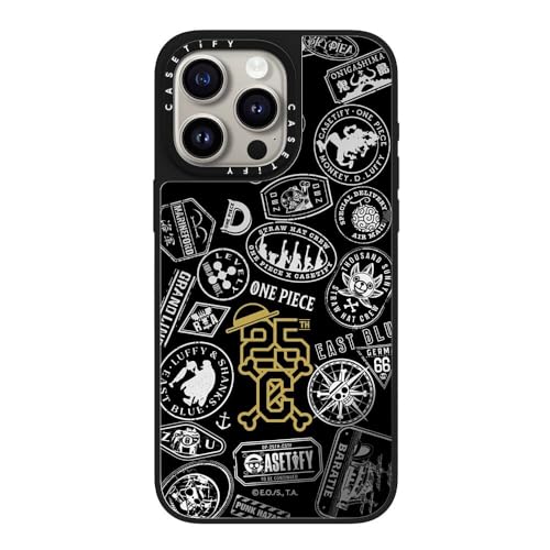 CASETiFY MagSafe Ή~[ iPhone 15 Pro Max P[X [ː / 1.5m̗NA / One Piece ] - Vo[ (ubNop[) - ONE PIECE 25th Chronicle S